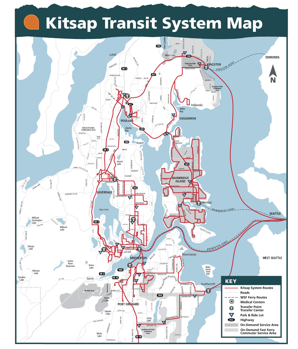 Route Map Kitsap Transit Red Line System Map