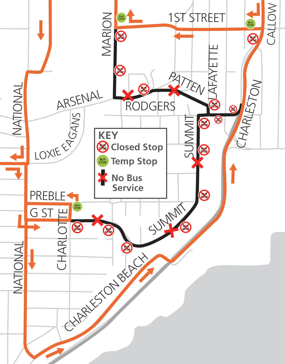 Route 20 detour map, updated June 2023