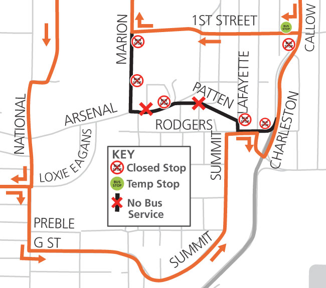 Rider Alert: Route 20–Navy Yard City Detour Extended – 2/28