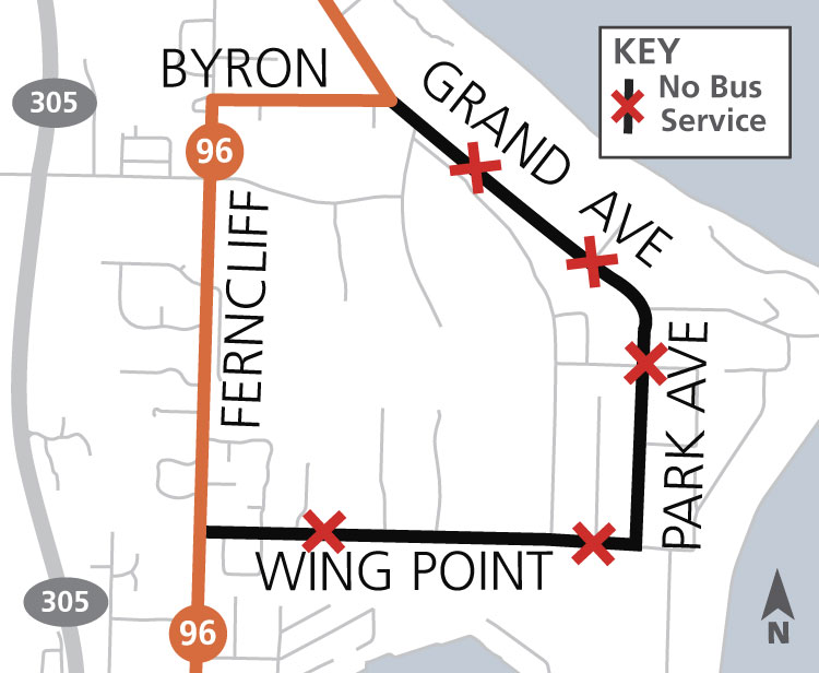 Route 96 Detour map for Sept. 24, 2024