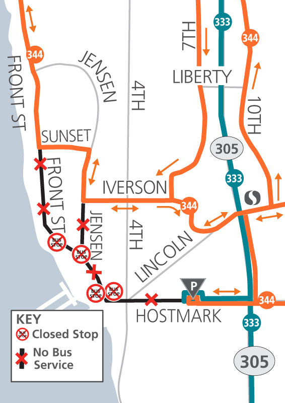 routes 333 & 344 detour map- halloween event on Front Street 2024.jpg