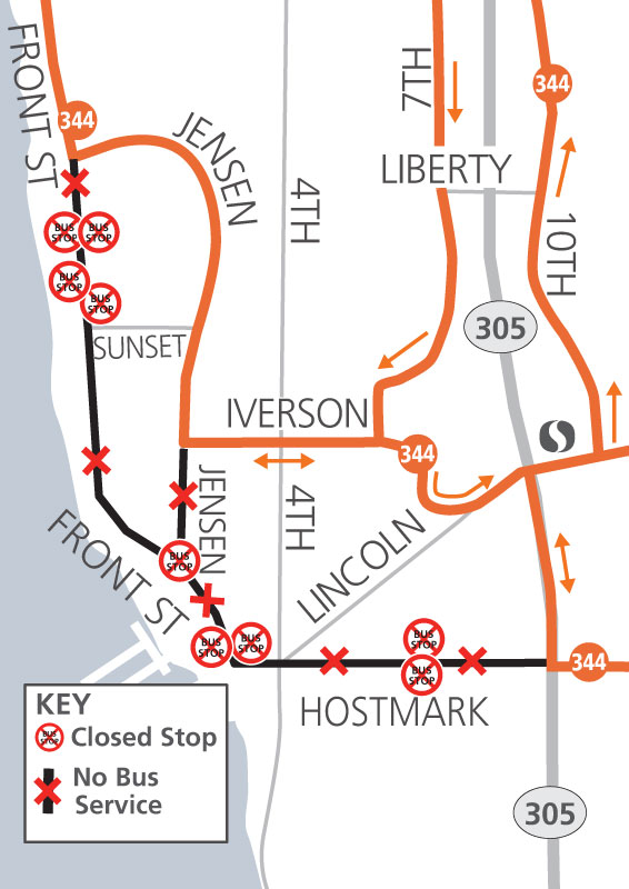 Route 344 detour in downtown Poulsbo for Veterans Parade on Nov. 9, 2024, between 10 AM and 12:30 PM 