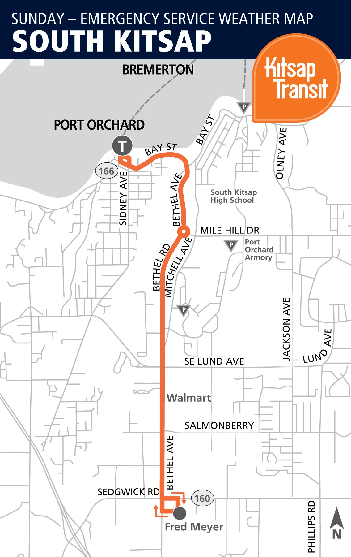 Sunday  - South Kitsap Snow & Extreme Weather Service  - South Kitsap Map 550px