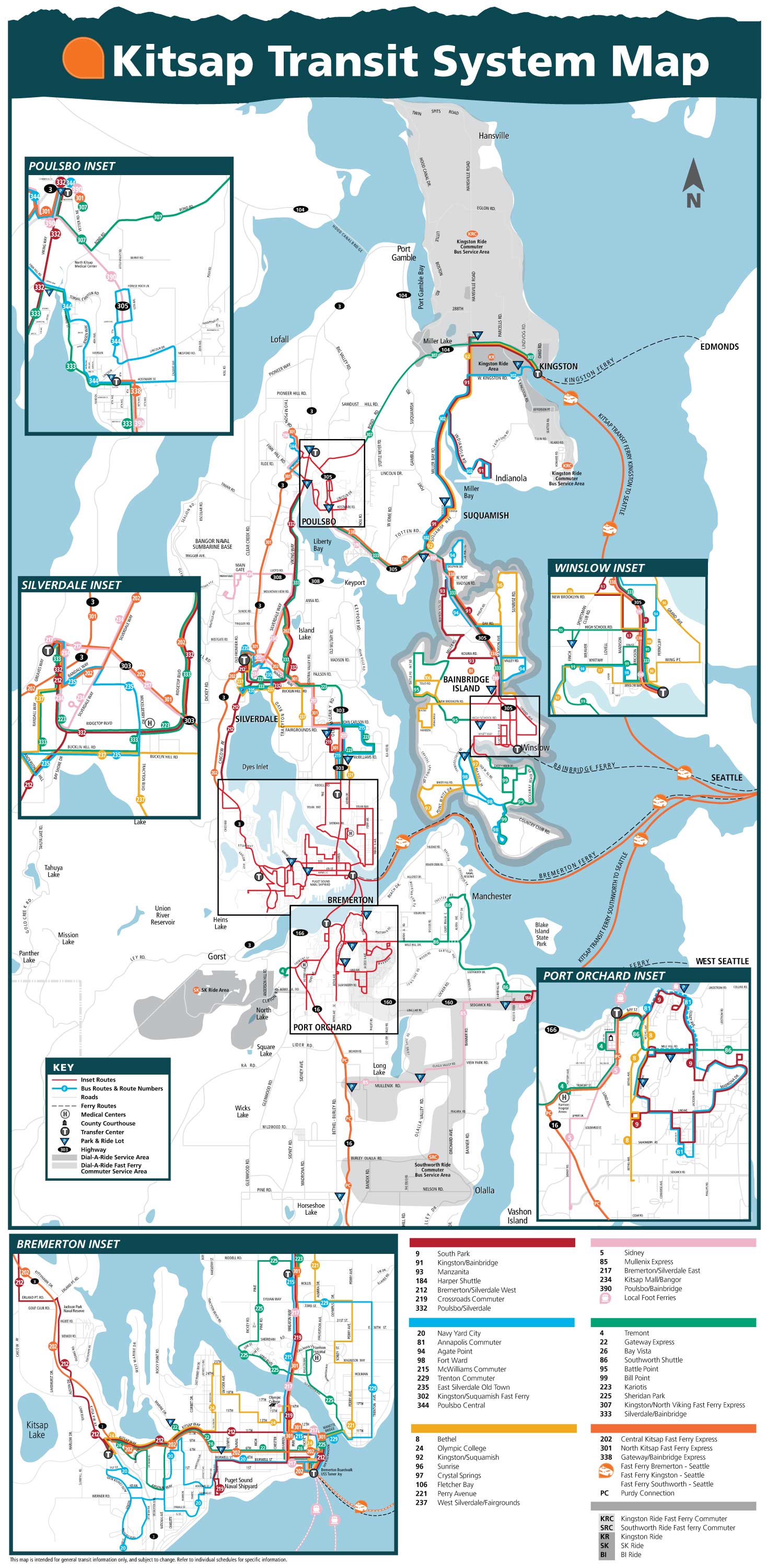System Map & Routed Guides | Kitsap Transit